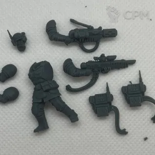 Описание картинки Kasrkin Kill Team от VtorushinAdditiveTec по цене 841руб | Свободный Рынок Миниатюр - СРМ