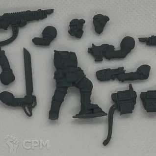 Описание картинки Kasrkin Kill Team от VtorushinAdditiveTec по цене 841руб | Свободный Рынок Миниатюр - СРМ