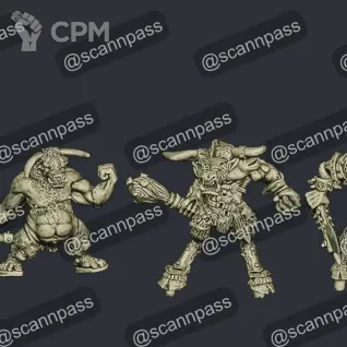 Описание картинки Minotaur Herd - Скан от MrMetalHorror по цене 550руб | Свободный Рынок Миниатюр - СРМ