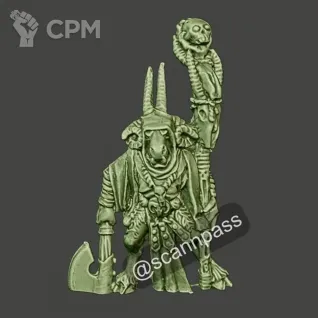 Описание картинки Great Bray-Shaman / Beastman Shaman - Скан от MrMetalHorror по цене 350руб | Свободный Рынок Миниатюр - СРМ