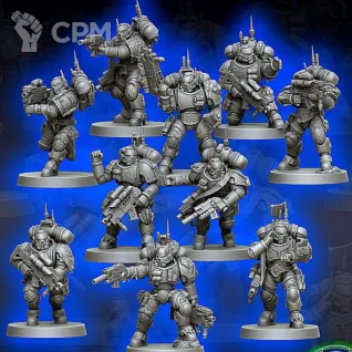 Описание картинки Phobos Strike Team Space Wolves от @Avdohaprint по цене 1 000руб | Свободный Рынок Миниатюр - СРМ