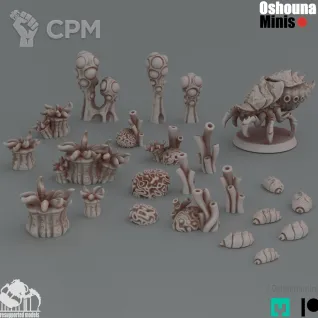 Описание картинки Глубокий улей - Детали ландшафта и подставок от Studio Cockatoo по цене 500руб | Свободный Рынок Миниатюр - СРМ