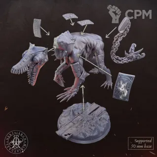 Описание картинки Trench War Wolf от Manufactorum76 по цене 1 000руб | Свободный Рынок Миниатюр - СРМ