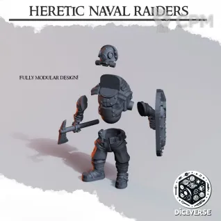 Описание картинки Heretic Naval Raiders от Manufactorum76 по цене 160руб | Свободный Рынок Миниатюр - СРМ