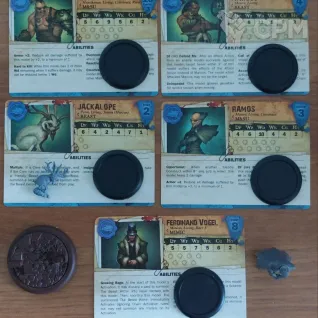 Описание картинки Malifaux. Набор миниатюр. Собраны. JOSS, JACKALOPE,MARCUS, RAMOS, FERDINAND VOGEL. от Сергей Владимирович по цене 3 500руб | Свободный Рынок Миниатюр - СРМ