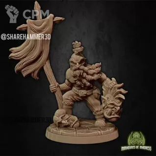 Описание картинки Dwarf Daemon Slayer от MrMetalHorror по цене 300руб | Свободный Рынок Миниатюр - СРМ
