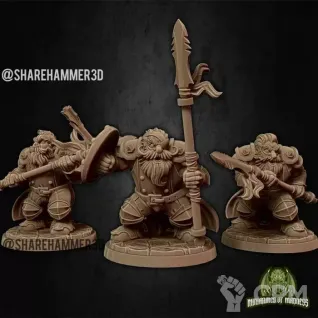 Описание картинки Empire Dwarfs Warriors - 3 Штуки от MrMetalHorror по цене 300руб | Свободный Рынок Миниатюр - СРМ