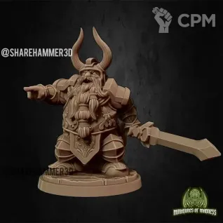 Описание картинки Dwarf Lord от MrMetalHorror по цене 300руб | Свободный Рынок Миниатюр - СРМ