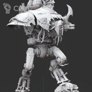 Описание картинки Chaos Knight of Nurgle от MrMetalHorror по цене 3 500руб | Свободный Рынок Миниатюр - СРМ