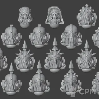 Описание картинки Death Guard heads upgrade kit от Хижина Мопса по цене 650руб | Свободный Рынок Миниатюр - СРМ