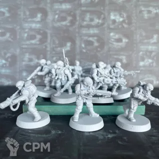Описание картинки Cadian Shock Troops NEW 10шт от uNick по цене 980руб | Свободный Рынок Миниатюр - СРМ