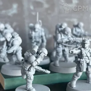 Описание картинки Cadian Shock Troops NEW 10шт от uNick по цене 980руб | Свободный Рынок Миниатюр - СРМ