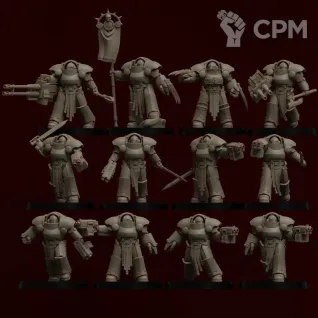Описание картинки Tartaros Terminator Squad от MrMetalHorror по цене 1 000руб | Свободный Рынок Миниатюр - СРМ