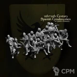 Описание картинки 11th Century Spanish Crossbowmen от NITAI по цене 1 500руб | Свободный Рынок Миниатюр - СРМ
