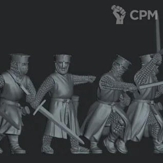 Описание картинки 13th Century Knight ( 4 шт) от NITAI по цене 500руб | Свободный Рынок Миниатюр - СРМ