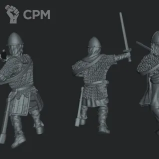 Описание картинки 11th Century Armoured Warriors with swords (5 шт) от NITAI по цене 650руб | Свободный Рынок Миниатюр - СРМ