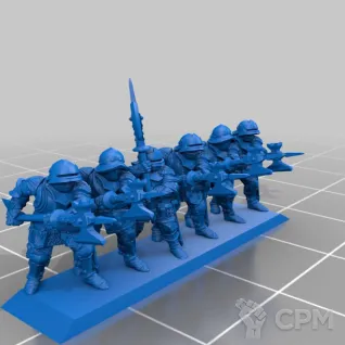 Описание картинки Empire Halberdiers Warmaster (1 плашка) от NITAI по цене 85руб | Свободный Рынок Миниатюр - СРМ