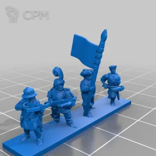Описание картинки Empire Crossbowmen Command Warmaster (1 плашка) от NITAI по цене 85руб | Свободный Рынок Миниатюр - СРМ