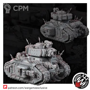 Описание картинки Renegades of pain degrader battle tank Леман Русс Ренегатов от WastelandMiniatures по цене 3 300руб | Свободный Рынок Миниатюр - СРМ