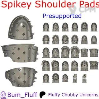 Описание картинки Spkey Shoulderpads от Хижина Мопса по цене 800руб | Свободный Рынок Миниатюр - СРМ