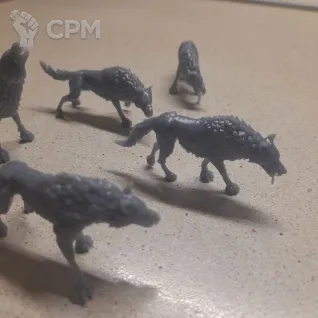 Описание картинки Dire Wolves / Ужасные Волки от 3D6 по цене 1 600руб | Свободный Рынок Миниатюр - СРМ