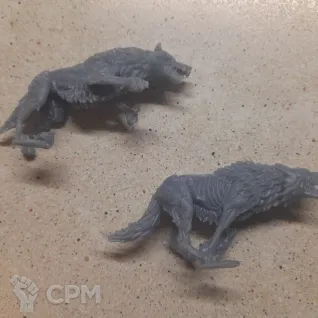 Описание картинки Dire Wolves / Ужасные Волки от 3D6 по цене 1 600руб | Свободный Рынок Миниатюр - СРМ