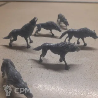 Описание картинки Dire Wolves / Ужасные Волки от 3D6 по цене 1 600руб | Свободный Рынок Миниатюр - СРМ