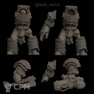 Описание картинки Iron Warriors chaos lord in terminator armour от Хижина Мопса по цене 800руб | Свободный Рынок Миниатюр - СРМ