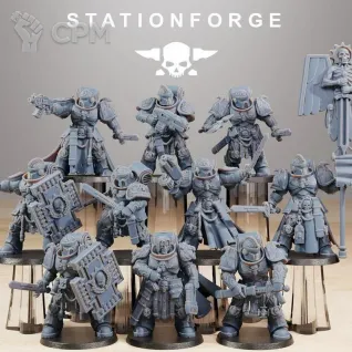 Описание картинки Intercessor Squad от MrMetalHorror по цене 1 600руб | Свободный Рынок Миниатюр - СРМ