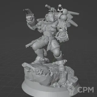 Описание картинки Raven Guard Captain with Jump Pack от MrMetalHorror по цене 450руб | Свободный Рынок Миниатюр - СРМ
