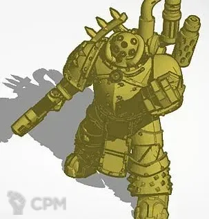 Описание картинки Plague Marine Champion от MrMetalHorror по цене 200руб | Свободный Рынок Миниатюр - СРМ