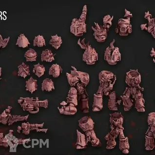 Описание картинки 10 Plague Marines Грибные марины от MrMetalHorror по цене 1 500руб | Свободный Рынок Миниатюр - СРМ