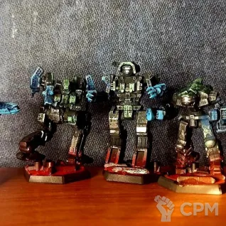 Описание картинки Миньки Battletech с покрасом от Кира по цене 2 000руб | Свободный Рынок Миниатюр - СРМ