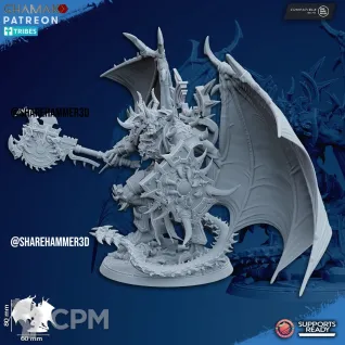 Описание картинки Daemon Prince of Chaos от MrMetalHorror по цене 1 400руб | Свободный Рынок Миниатюр - СРМ