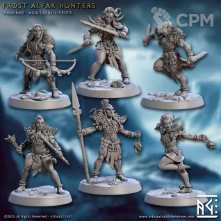 Описание картинки Frost Alfar hunters 2 от PocketSized Prints по цене 700руб | Свободный Рынок Миниатюр - СРМ