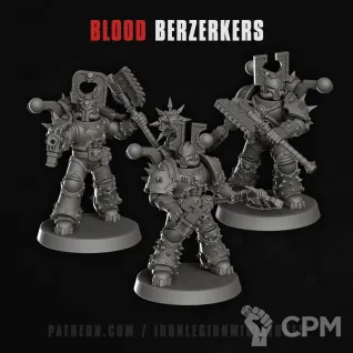 Описание картинки Blood Berzerkers от @Avdohaprint по цене 900руб | Свободный Рынок Миниатюр - СРМ