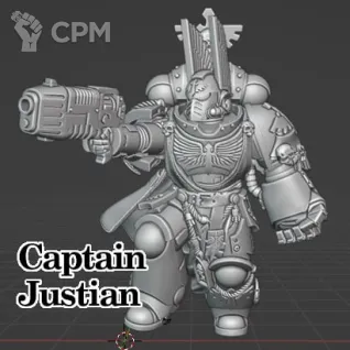 Описание картинки Dark Angel Strike Team Justian от @Avdohaprint по цене 1 800руб | Свободный Рынок Миниатюр - СРМ