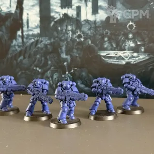 Описание картинки Space Marines Primaris Hellblasters от КМ по цене 2 490руб | Свободный Рынок Миниатюр - СРМ