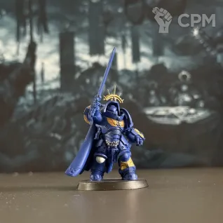 Описание картинки Space Marine captain in gravis armour от КМ по цене 1 990руб | Свободный Рынок Миниатюр - СРМ