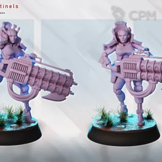 Описание картинки Living Metal Sentinels от PocketSized Prints по цене 750руб | Свободный Рынок Миниатюр - СРМ