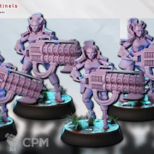 Описание картинки Living Metal Sentinels от PocketSized Prints по цене 750руб | Свободный Рынок Миниатюр - СРМ