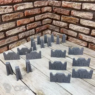 Описание картинки Модульные баррикады (барьеры), Некроны от HellHammer 3D Print по цене 485руб | Свободный Рынок Миниатюр - СРМ