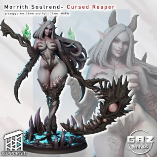 Описание картинки Cursed Reaper от PocketSized Prints по цене 300руб | Свободный Рынок Миниатюр - СРМ