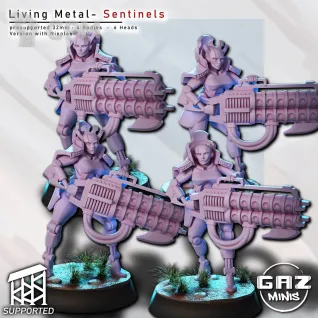 Описание картинки Living Metal Sentinels от PocketSized Prints по цене 750руб | Свободный Рынок Миниатюр - СРМ