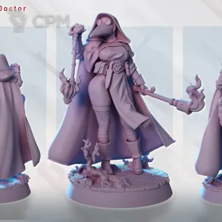 Описание картинки Plague Doctor Malvora от PocketSized Prints по цене 200руб | Свободный Рынок Миниатюр - СРМ