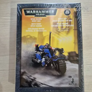 Описание картинки Space Marine Scout Bike в пленке от nzr122 по цене 4 000руб | Свободный Рынок Миниатюр - СРМ