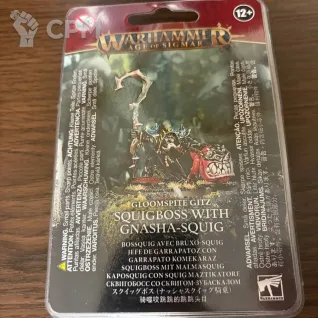 Описание картинки Squig Boss with Gnasha-Squig от Coyote по цене 2 790руб | Свободный Рынок Миниатюр - СРМ
