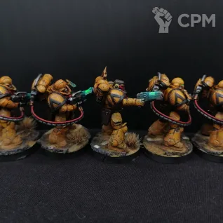Описание картинки Imperial Fists Plazma Squad от @Avdohaprint по цене 3 500руб | Свободный Рынок Миниатюр - СРМ