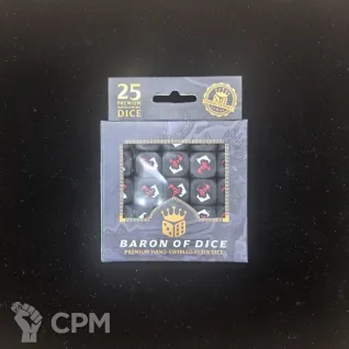 Описание картинки Набор кубов Baron Of Dice Black Orcs Dice (Round Corner, x25 Dice) от Akella по цене 5 500руб | Свободный Рынок Миниатюр - СРМ