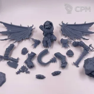 Описание картинки Ангрон Angron, Daemon Primarch of Khorne от Подземный человек по цене 2 990руб | Свободный Рынок Миниатюр - СРМ